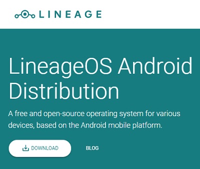LineageOSのダウンロードページ