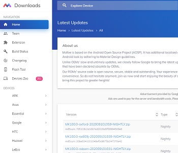 MoKeeのダウンロードページ