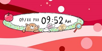 かわいい時計ウィジェット2