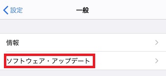『ソフトウェア・アップデート』をタップ