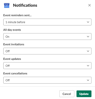 Notification Preferencesの設定