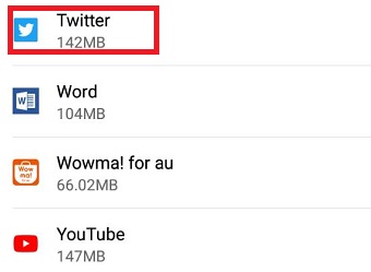 『Twitter』をタップ