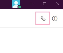 メニューから通話を行いたい相手をクリック→通話ボタンをクリック