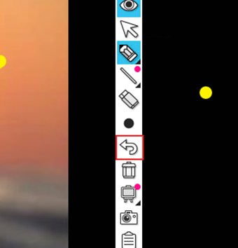 戻るアイコンをクリック