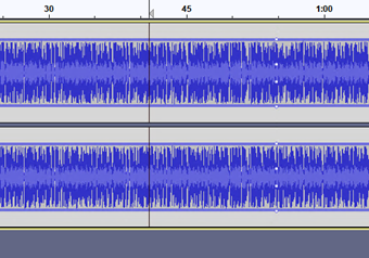 波形を上下にドラッグする