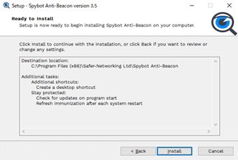 [Install]をクリック