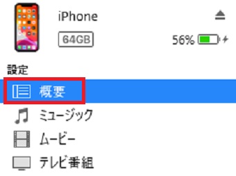 『概要』をクリック