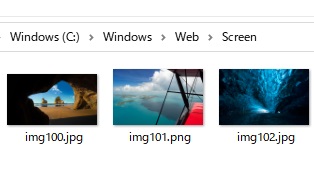 フォルダ内の画像