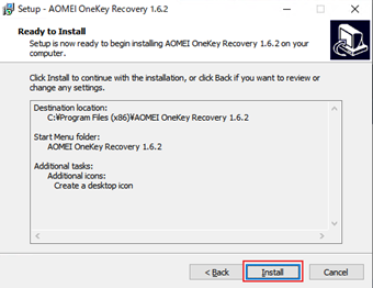 [Install]をクリック