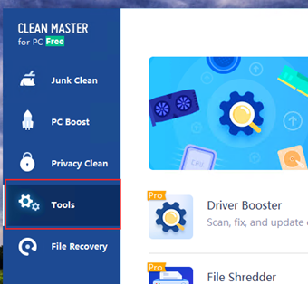 メニューの[File Recovery]をクリック