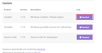 「Installer」の[Download]をクリック