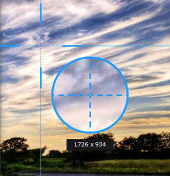 スクリーンショット範囲の選択画面