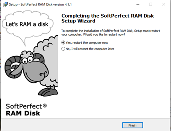 インストール完了の画面
