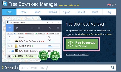 「Free Download」ボタンをクリック