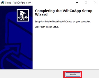 『Finish』をクリック