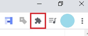 TwitterのDMの画面を開き右上にあるパズルのピースのアイコンをクリック