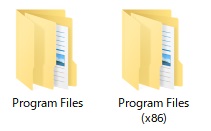 Program FilesとProgram Files（x86）