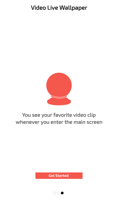 Video Live Wallpaperの「Get Started」をタップ