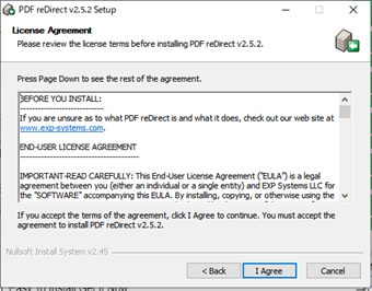 ライセンス同意画面の[I Agree]をクリック