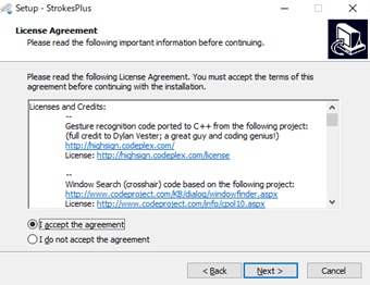 [I accept the agreement]にチェックを入れて進む