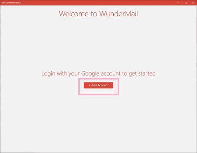 「Add Account」をクリック
