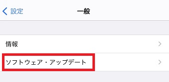 『ソフトウェア・アップデート』をタップ