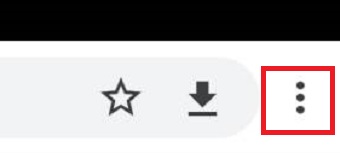 Chromeを開き、右上の『・・・』をタップ