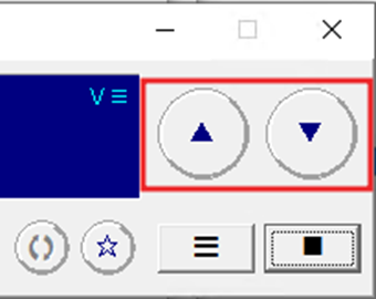 右側の[▲][▼]をクリックしてラジオの放送局を変更