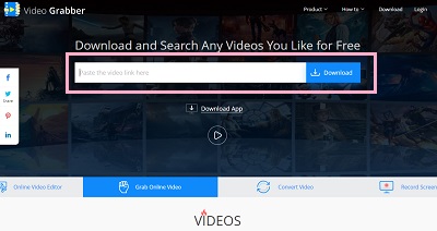 HLS動画のURLを入力欄に貼り付けて「Download」ボタンをクリック