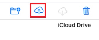 雲マークをクリックして転送したい動画をアップロード