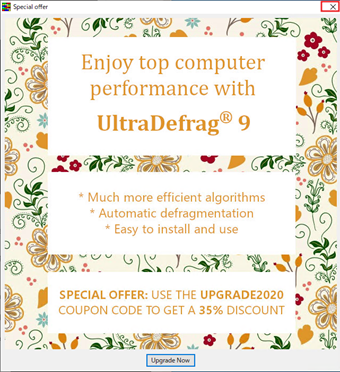 有料版の案内画面のバツボタンをクリック