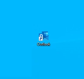 デスクトップに作成したOutlookのショートカットアイコン