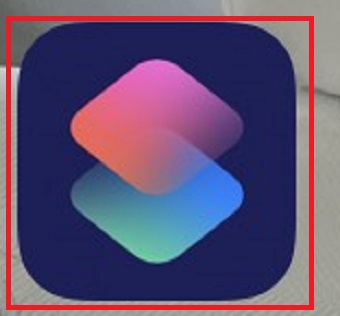 『ショートカット』アプリをタップ