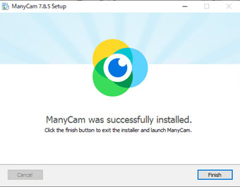 インストール完了画面
