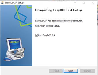 インストール完了画面