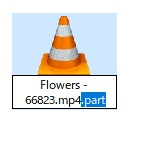 「.part」を削除してEnterキーを押す