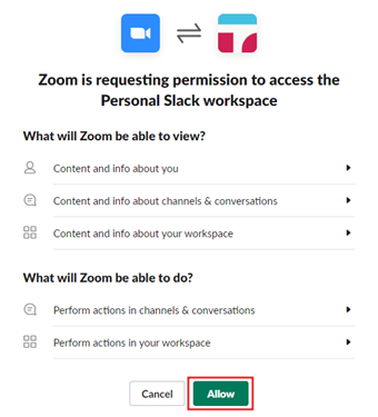 [Allow]をクリック