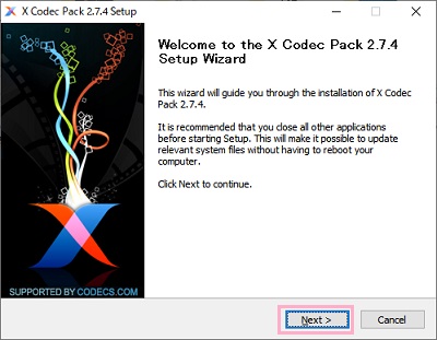 「Next」をクリック