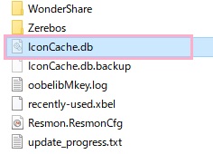 「IconCache.db」を選択した状態でキーボードの「Shiftキー+Deleteキー」を押す