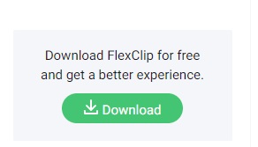 「Download」ボタンをクリックするとFlexClipのショートカットアイコンがデスクトップ画面上に作成される