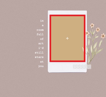 写真を挿入する部分をタップ
