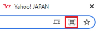 アドレスバー右側に表示されたQRコードのマークをクリック