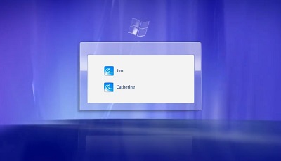 Windows Longhornのログイン画面