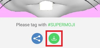 ダウンロードボタンをタップ