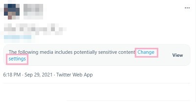 「Change settings」をクリック