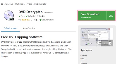 「Free Download」ボタンをクリック