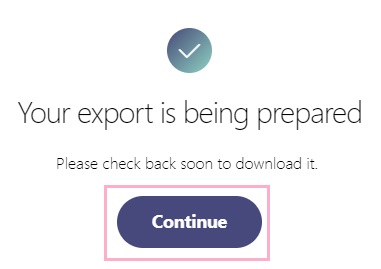 「Continue」ボタンをクリック