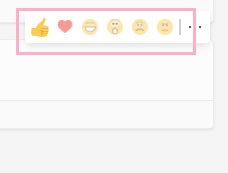 該当チャットの右側にスタンプが表示される