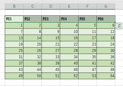 Shiftキー+矢印キーを押す