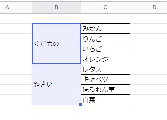 縦書きにしたいセルを範囲選択